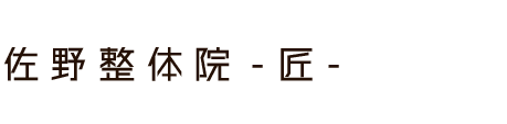 「佐野整体院-匠-」 佐野市の根本改善専門院 ロゴ